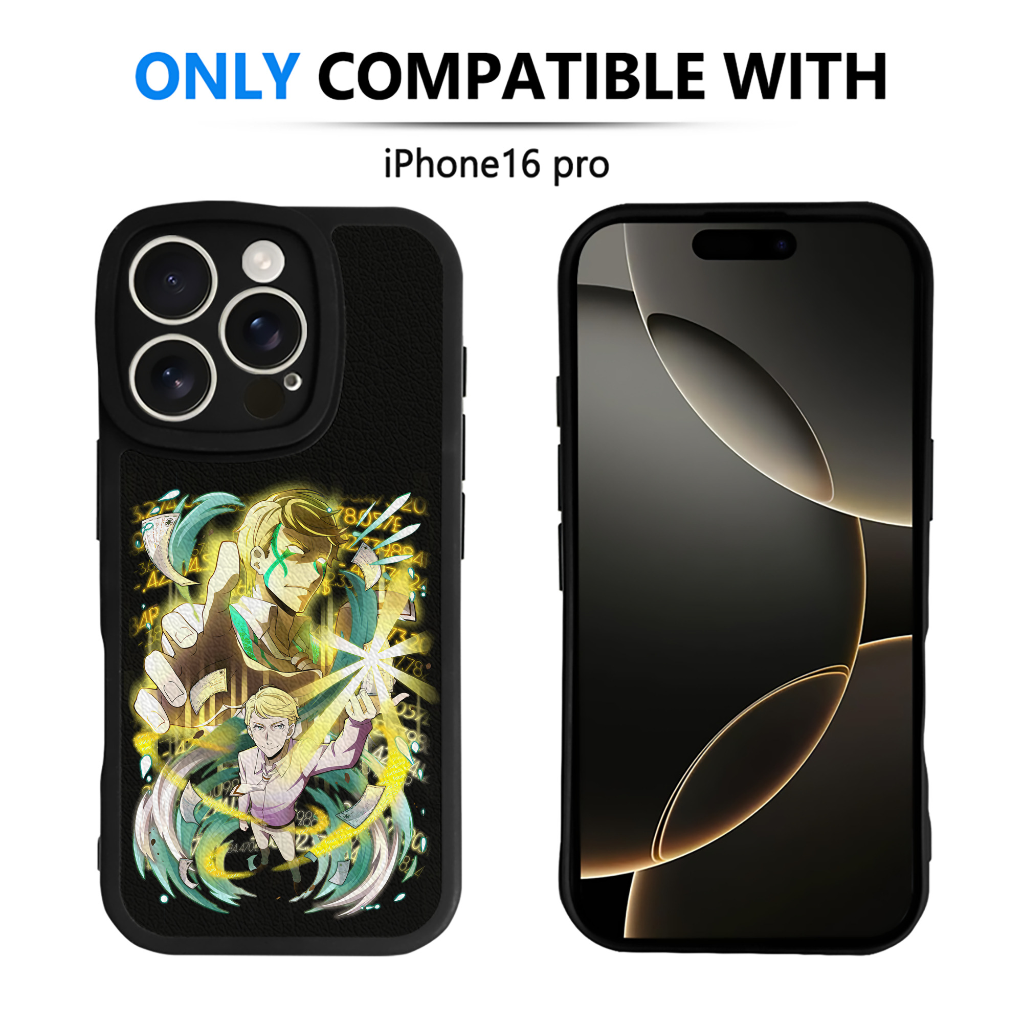 （画像用） 文豪ストレイドッグス Bungo Stray Dogs 【iPhone 16シリーズ対応】シリコンスマホケース（レザー調） 材質：シリコン